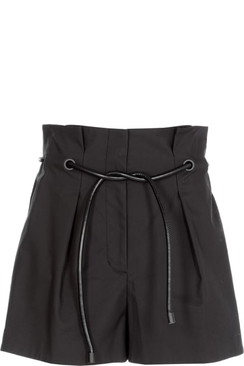 3.1 Phillip Lim Short With Origami Folds - Black