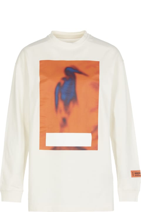 HERON PRESTON Heron Print Sweater - BLACK