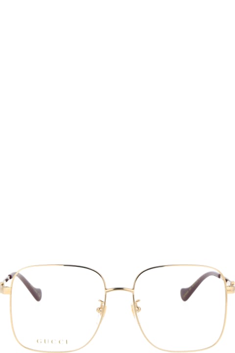Gucci Eyewear Gg1092oa Glasses - Black Black Grey