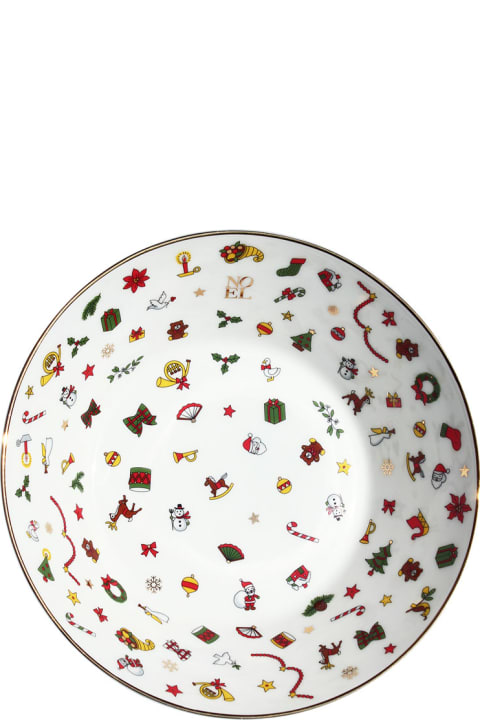 Taitù Medium Bowl - Noel Oro Collection - Multicolor and White