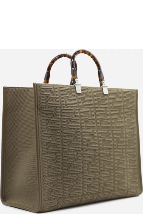 Sunshine Bag In Fabric With All-over Embossed Ff Motif