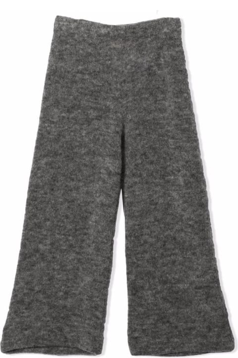 Grey Wool Blend Trousers
