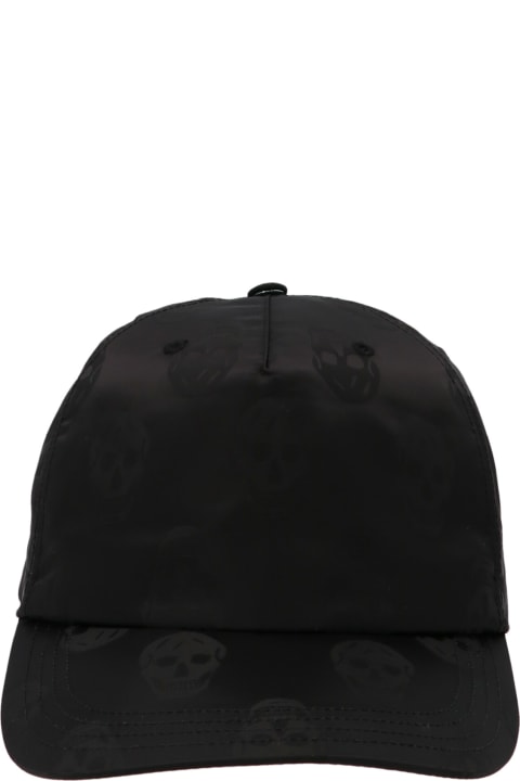 Alexander McQueen 'biker Skull' Cap - Black/trasparent