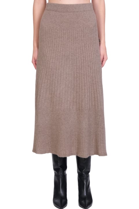La Ploubel Skirt In Taupe Cashmere - green