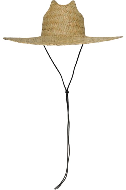 Wide Straw Hat With Logo