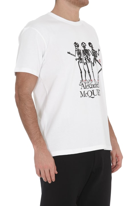 Alexander McQueen Skeleton T-shirt - Wh/of.wh/blk/whi/blk