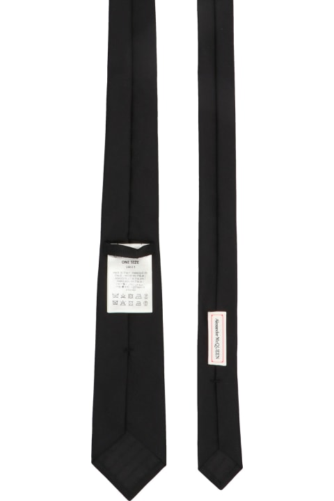 Alexander McQueen Tie - Black/trasparent