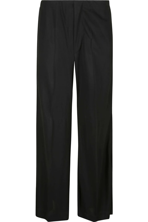 Straight Wide Leg Plain Trousers