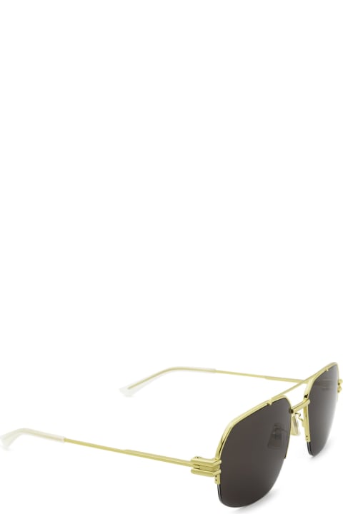 Bottega Veneta Eyewear Bv1127s Gold Sunglasses - Black Black Grey