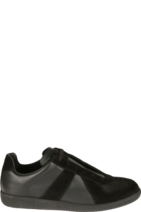 Maison Margiela Classic Paneled Sneakers - Natural black