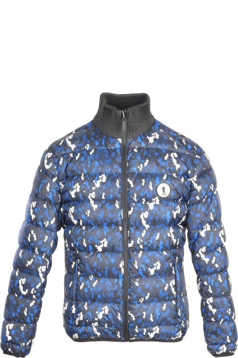 Men's Blue / White Padded Jacket