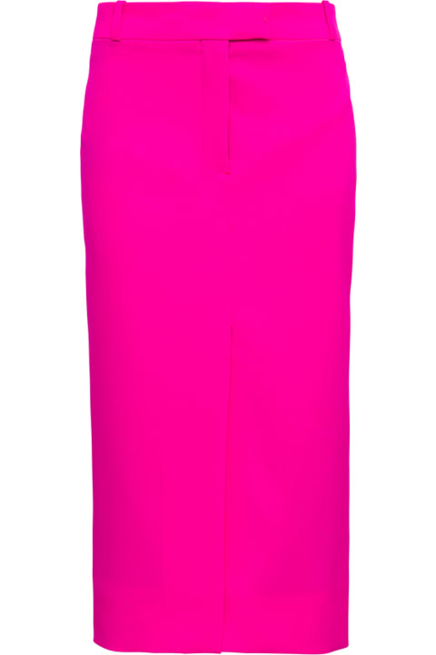 Pink Wool Blend Skirt