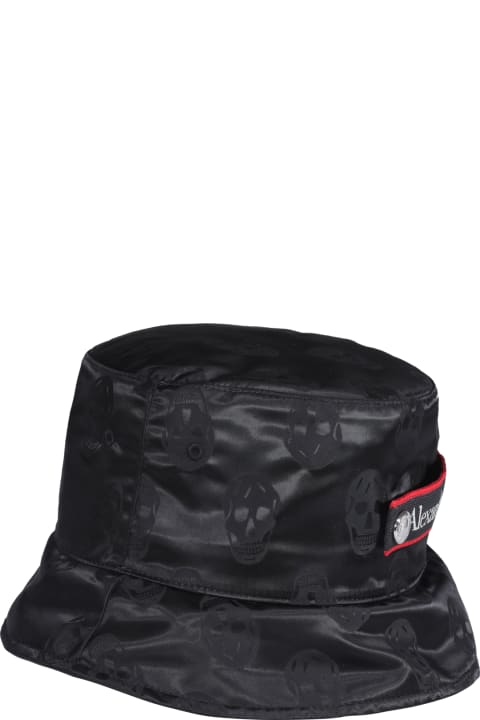 Alexander McQueen Skull Bucket Hat - Black washed