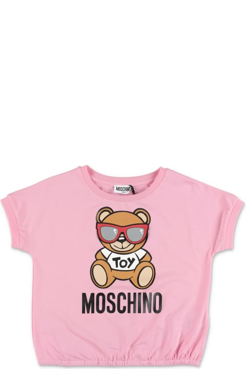 Moschino T-shirt Rosa Teddy Bear In Jersey Di Cotone - Yellow