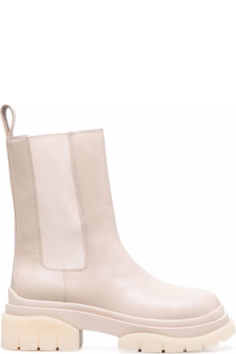 Storm Beige Leather Boots