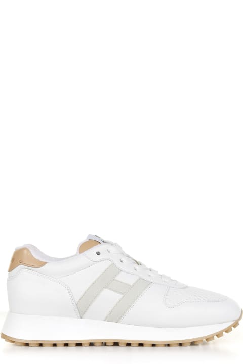 Hogan H383 Sneakers With H On The Side - Ginger