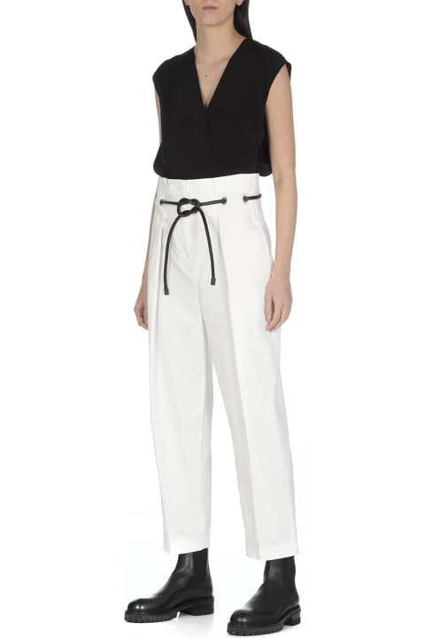 3.1 Phillip Lim Trousers With Origami Folds - White