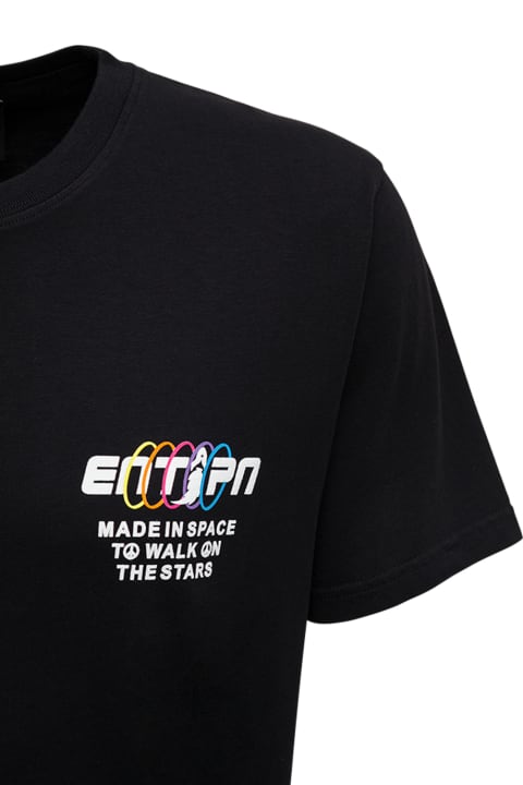 Enterprise Japan Black Cotton T-shirt With Logo Print - Grey