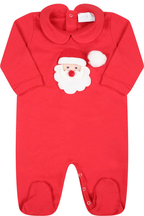 Story loris Red Set For Babykids With Santa Claus - White