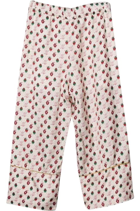 Simonetta Kids Pink Trousers - Crema-nero