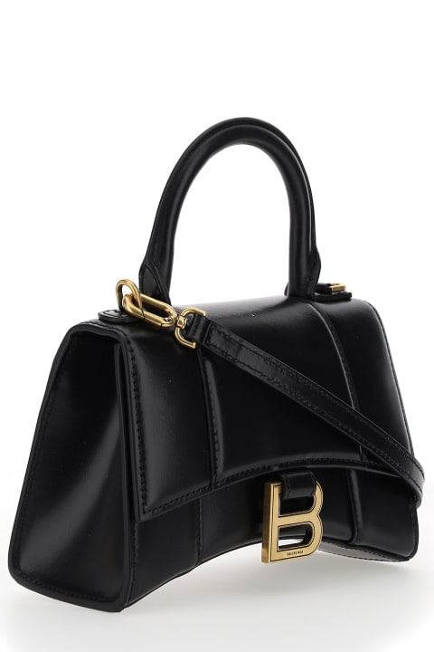Balenciaga Shiny Box Xs Handbag - Black/white/black