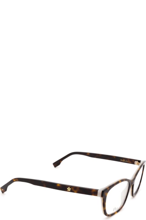 Dior Eyewear Dioretoile2 Dark Havana Glasses - J5G GOLD