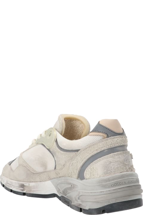 Golden Goose 'dad' Shoes - White/ice/lime green