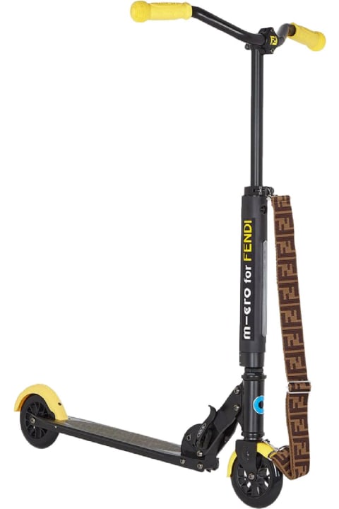 Fendi Black Scooter For Kids With Double Ff - Nero