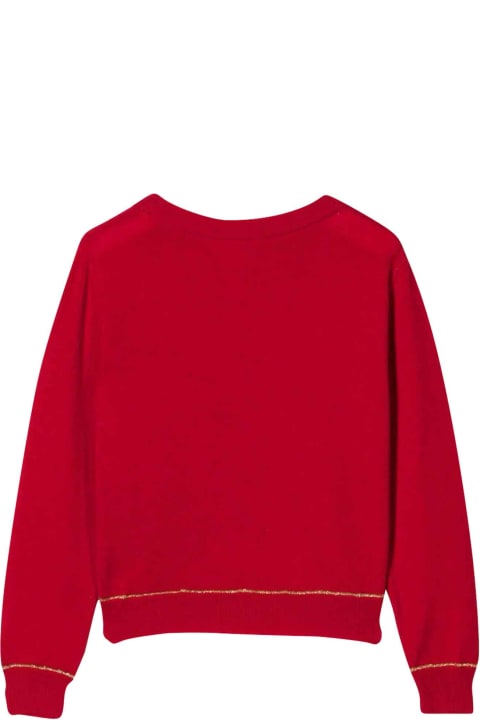 Simonetta Red Baby Girl Shirt - Crema-nero