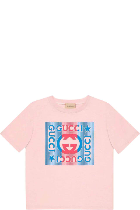 Gucci Newborn Pink T-shirt - Verde/rosso
