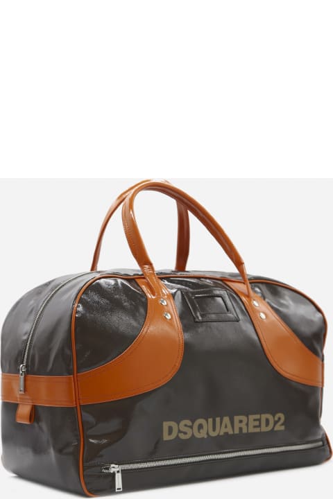 Duffle Bag With Logo Print And Glossy Finish Dsquared2