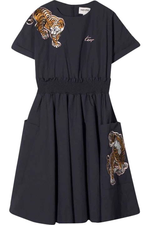 Black Teen Dress With Tiger Print