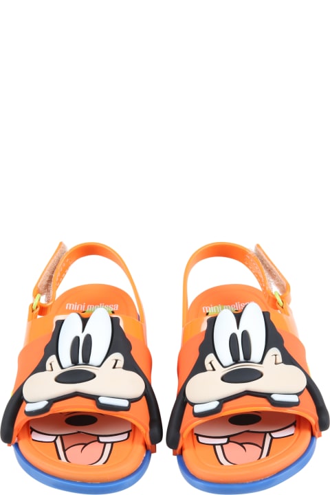 Melissa Orange Sandals For Boy With Goofy - Multicolor