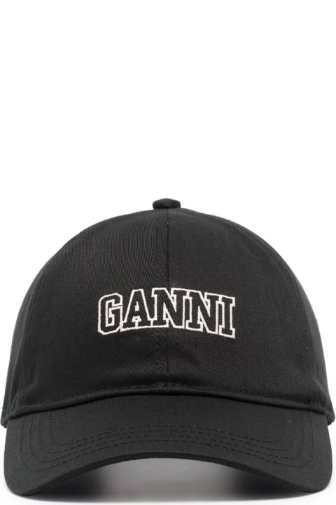 Ganni Software Heavy Cotton Cap - White