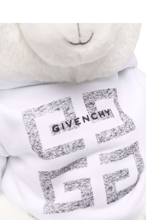 Givenchy Kids White Teddy Bear With 4g Logo Print