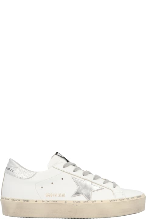 Golden Goose 'hi-star' Shoes - White Ice Orchidp Ink Silver