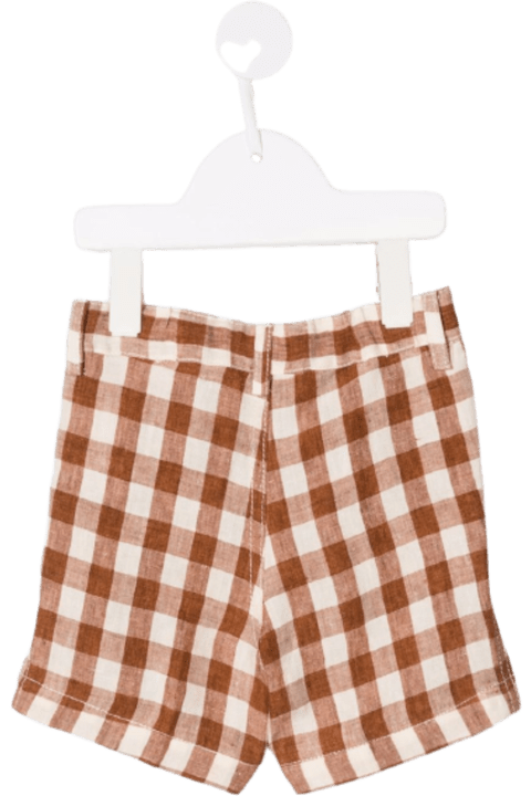 Il Gufo Linen Check Bermuda Shorts - Rosa