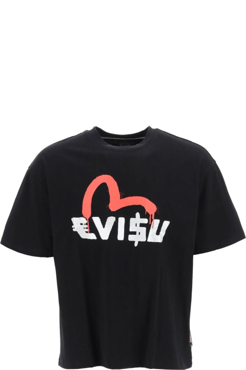 Evisu Graffiti Logo T-shirt - Grey