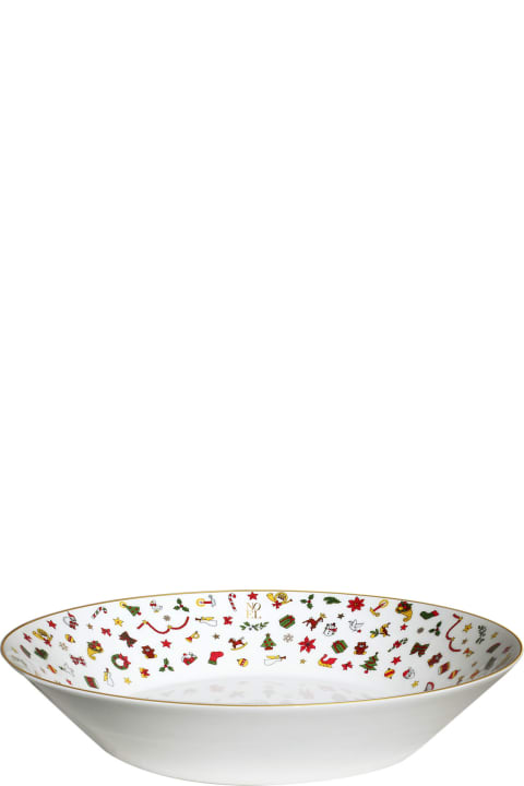 Taitù Large Bowl - Noel Oro Collection - Multicolor and White