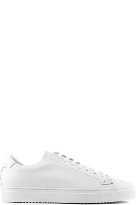 Doucal's White Leather Sneakers - Coffee
