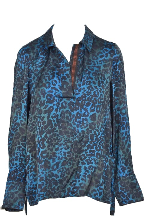Women's Blue / Black Shirt