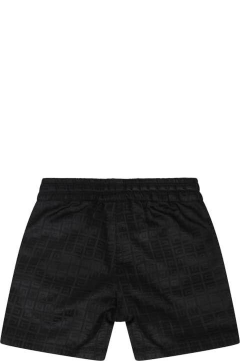 Black Shorts For Baby Boy With White Logo