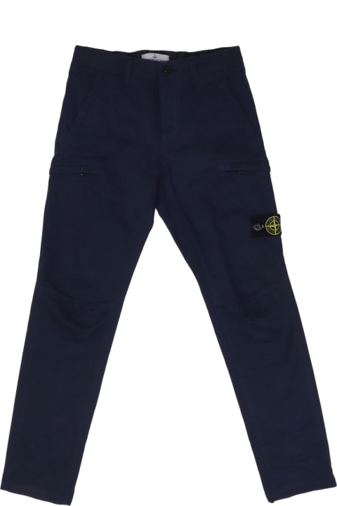 Stone Island Junior Cargo Pants Trousers - Blu