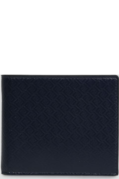 Fendi Micro Ff Print Bi-fold Wallet - Black+sapphire