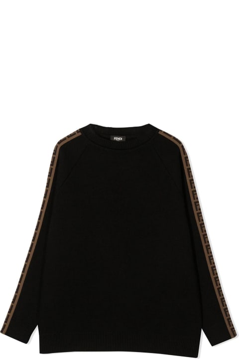 Black Virgin Wool Sweatshirt