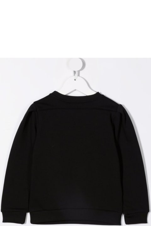 Black Cotton Sweatshirt With Logo
