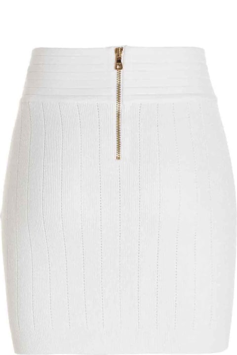 Balmain Skirt - White gold