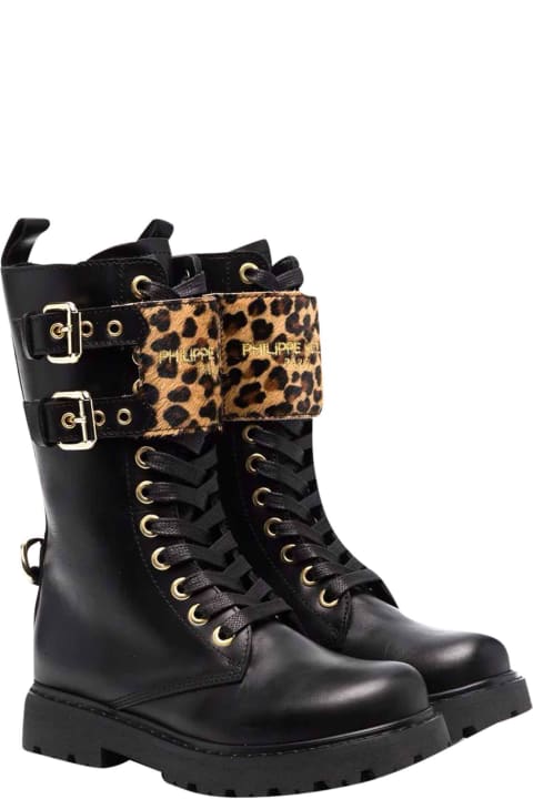 Black Teen Combat Boots