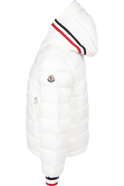 White ''giroux'' Jacket For Boy With Iconic Patch