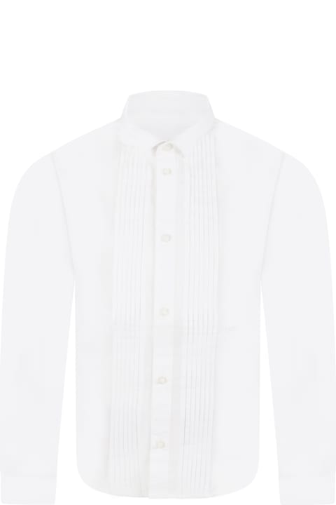 White Shirt For Boy With Iconic Eagle